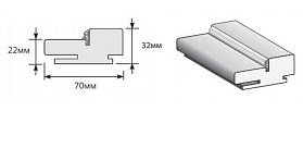 Коробка Т (у,п)для дверей Браво, Bianco Crosscut